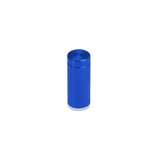 1/2'' Diameter X 1'' Barrel Length, Affordable Aluminum Standoffs, Blue Anodized Finish Easy Fasten Standoff (For Inside / Outside use) [Required Material Hole Size: 3/8'']