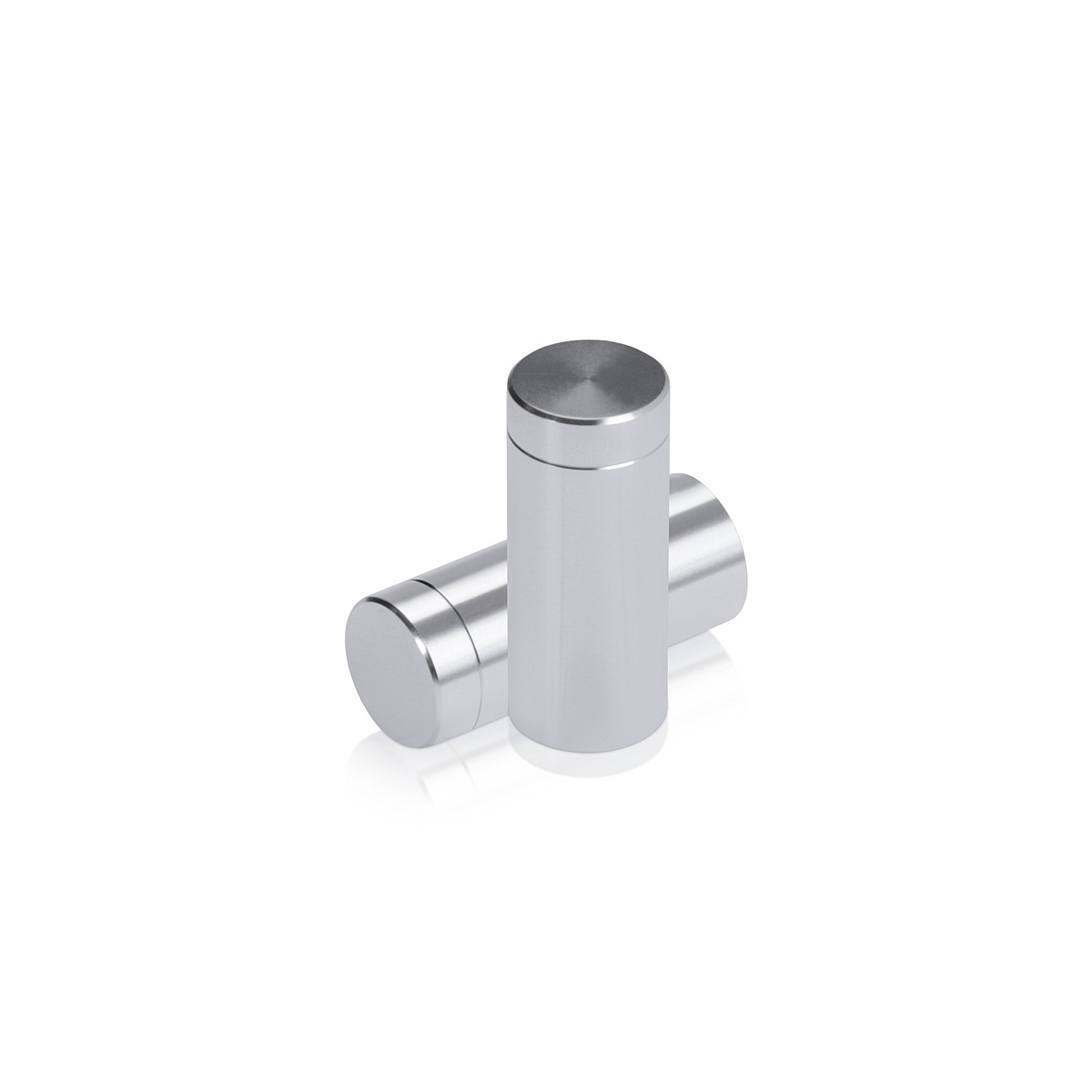 1/2'' Diameter X 1'' Barrel Length, Affordable Aluminum Standoffs, Silver Anodized Finish Easy Fasten Standoff (For Inside / Outside use) [Required Material Hole Size: 3/8'']