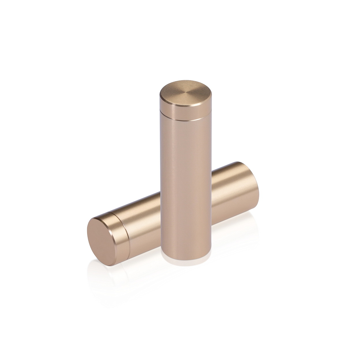 1/2'' Diameter X 1-1/2'' Barrel Length, Affordable Aluminum Standoffs, Champagne Anodized Finish Easy Fasten Standoff (For Inside / Outside use)