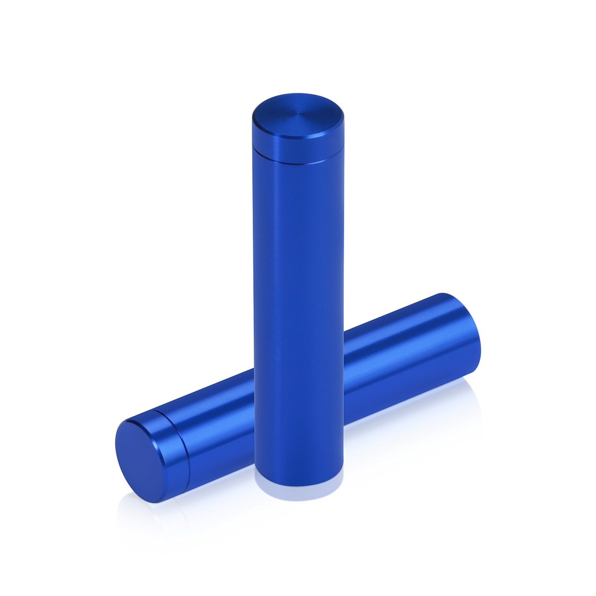 1/2'' Diameter X 2'' Barrel Length, Affordable Aluminum Standoffs, Blue Anodized Finish Easy Fasten Standoff (For Inside / Outside use) [Required Material Hole Size: 3/8'']