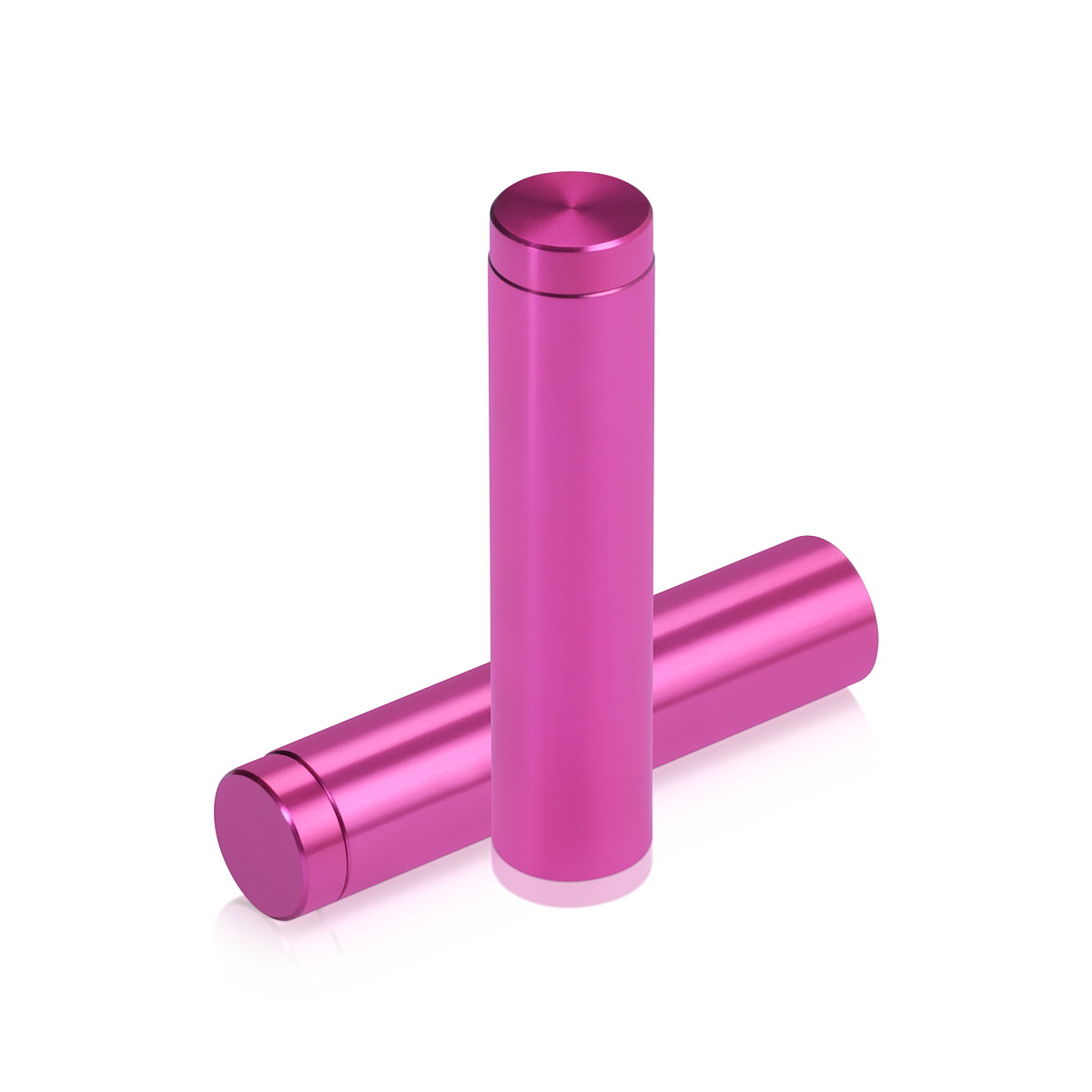 1/2'' Diameter X 2'' Barrel Length, Affordable Aluminum Standoffs, Rosy Pink Anodized Finish Easy Fasten Standoff (For Inside / Outside use) [Required Material Hole Size: 3/8'']