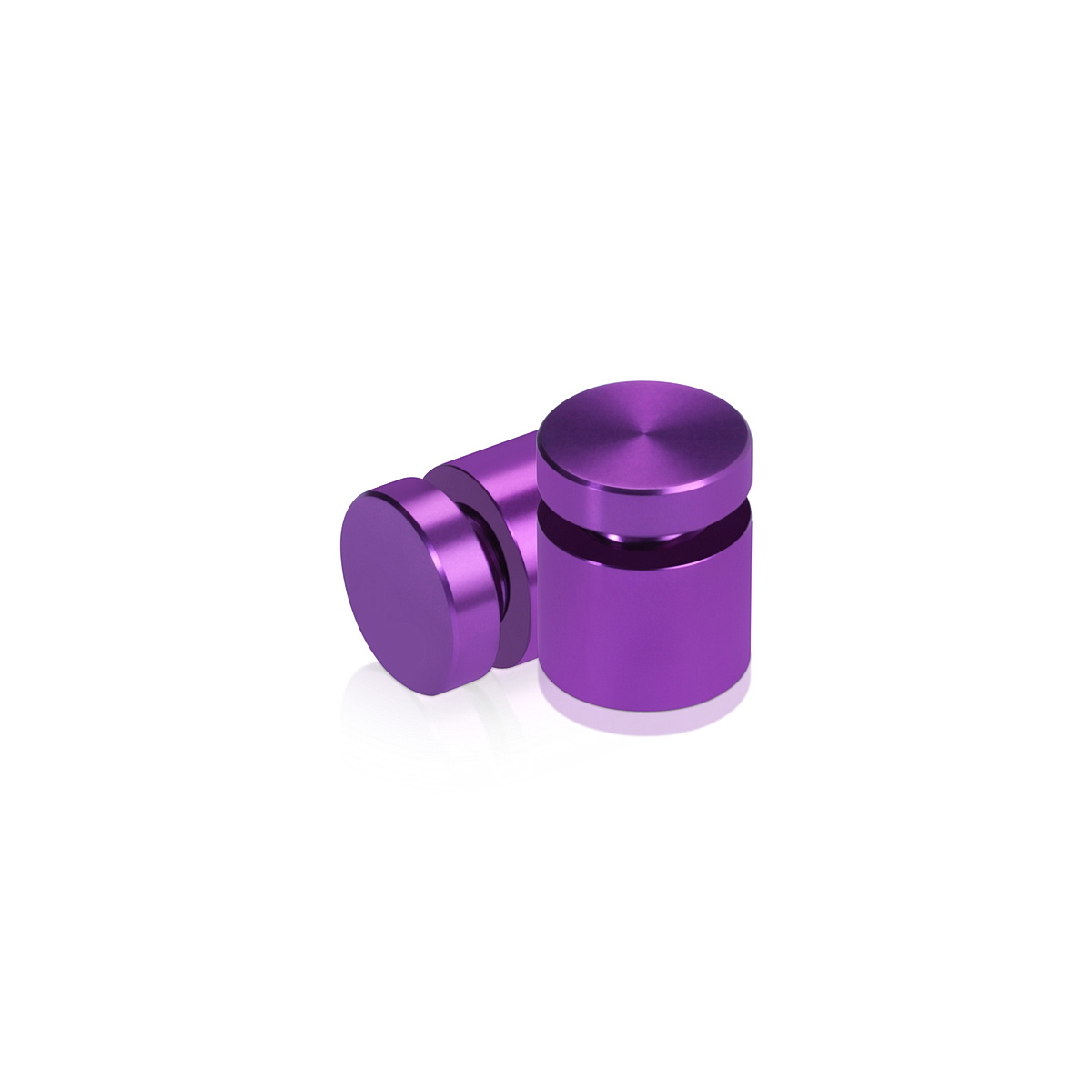 5/8'' Diameter X 1/2'' Barrel Length, Affordable Aluminum Standoffs, Purple Anodized Finish Easy Fasten Standoff (For Inside / Outside use) [Required Material Hole Size: 7/16'']