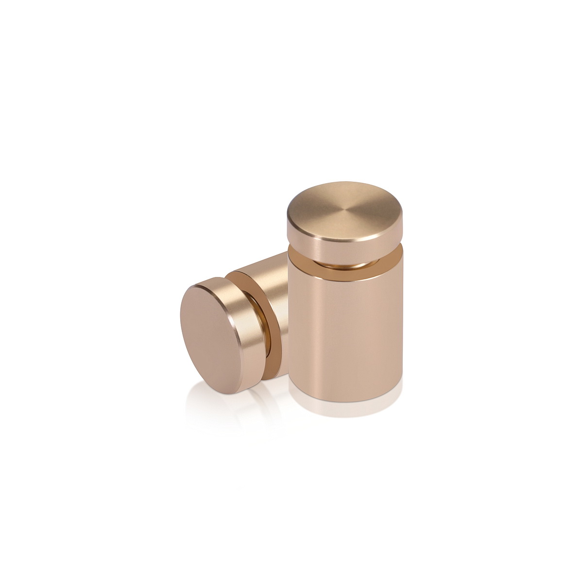 5/8'' Diameter X 3/4'' Barrel Length, Affordable Aluminum Standoffs, Champagne Anodized Finish Easy Fasten Standoff (For Inside / Outside use)