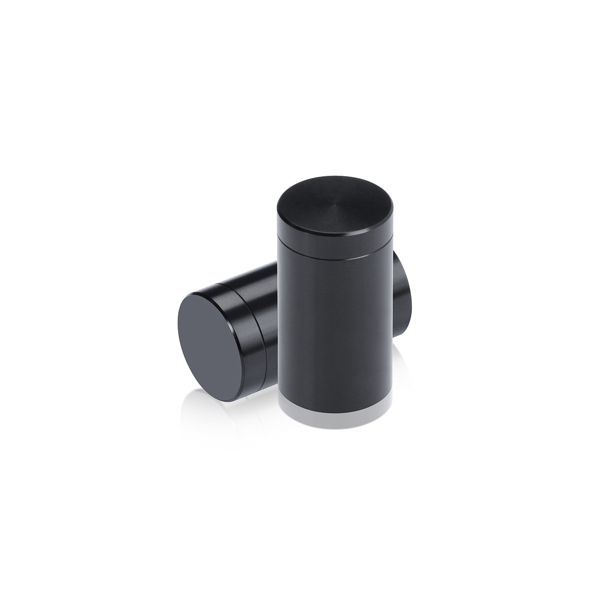 5/8'' Diameter X 1'' Barrel Length, Affordable Aluminum Standoffs, Black Anodized Finish Easy Fasten Standoff (For Inside / Outside use) [Required Material Hole Size: 7/16'']