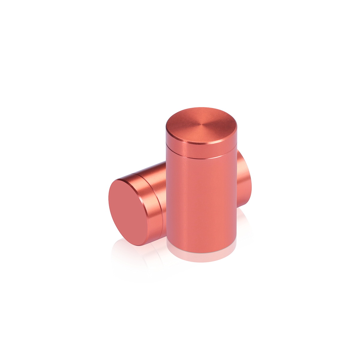 5/8'' Diameter X 1'' Barrel Length, Affordable Aluminum Standoffs, Copper Anodized Finish Easy Fasten Standoff (For Inside / Outside use) [Required Material Hole Size: 7/16'']