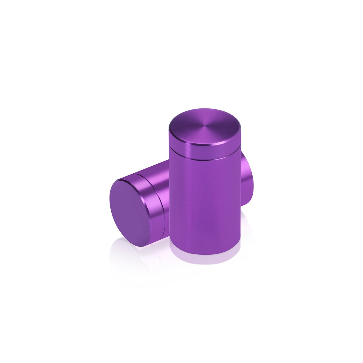 5/8'' Diameter X 1'' Barrel Length, Affordable Aluminum Standoffs, Purple Anodized Finish Easy Fasten Standoff (For Inside / Outside use) [Required Material Hole Size: 7/16'']
