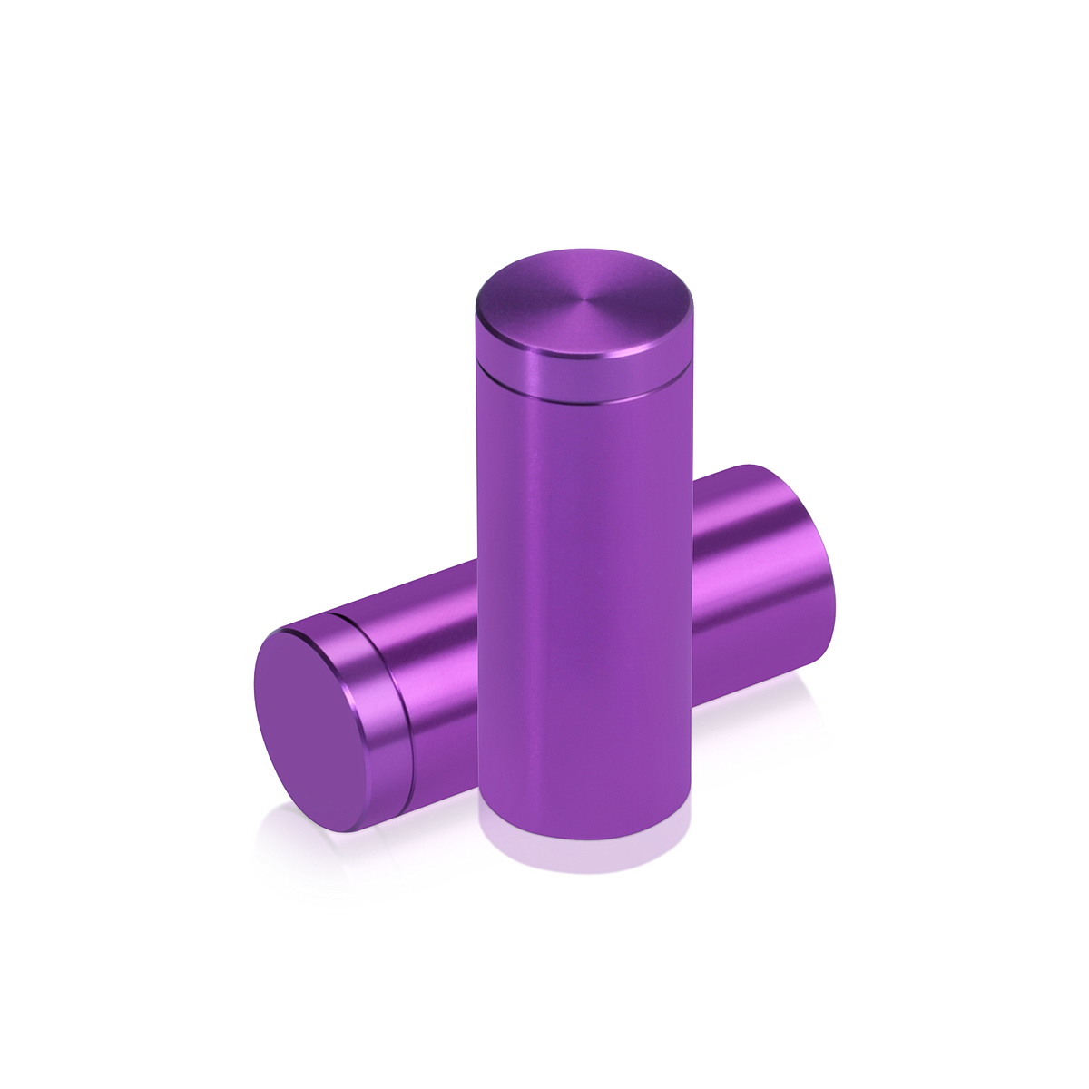 5/8'' Diameter X 1-1/2'' Barrel Length, Affordable Aluminum Standoffs, Purple Anodized Finish Easy Fasten Standoff (For Inside / Outside use) [Required Material Hole Size: 7/16'']