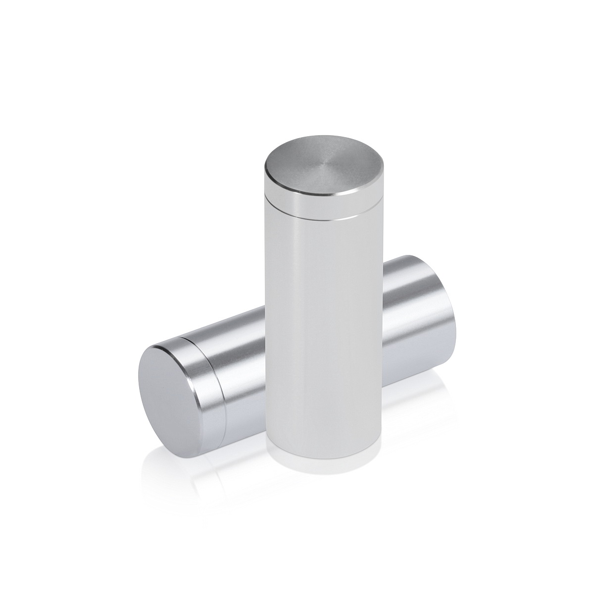 5/8'' Diameter X 1-1/2'' Barrel Length, Affordable Aluminum Standoffs, Silver Anodized Finish Easy Fasten Standoff (For Inside / Outside use) [Required Material Hole Size: 7/16'']