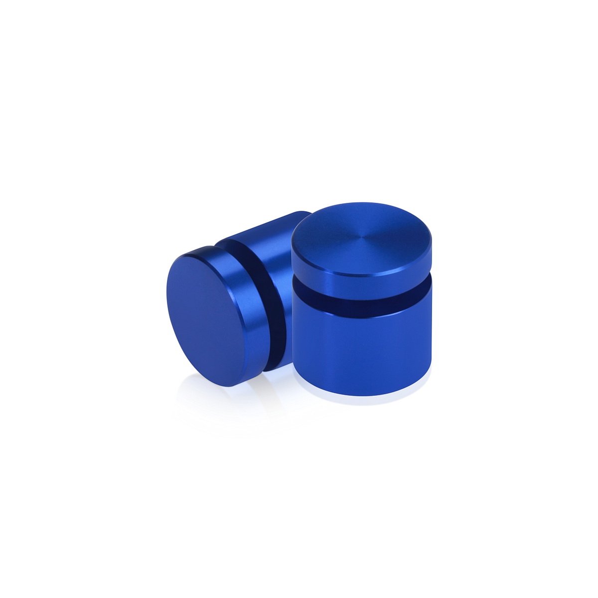 3/4'' Diameter X 1/2'' Barrel Length, Affordable Aluminum Standoffs, Blue Anodized Finish Easy Fasten Standoff (For Inside / Outside use) [Required Material Hole Size: 7/16'']