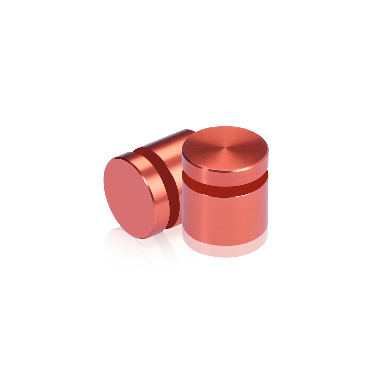 3/4'' Diameter X 1/2'' Barrel Length, Affordable Aluminum Standoffs, Copper Anodized Finish Easy Fasten Standoff (For Inside / Outside use) [Required Material Hole Size: 7/16'']