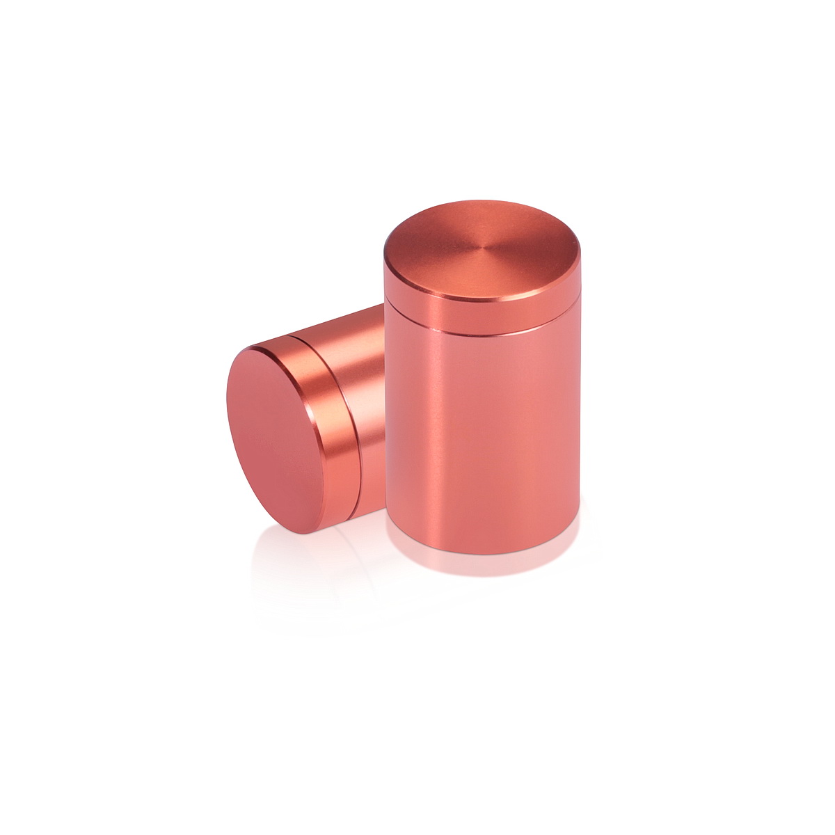 3/4'' Diameter X 1'' Barrel Length, Affordable Aluminum Standoffs, Copper Anodized Finish Easy Fasten Standoff (For Inside / Outside use) [Required Material Hole Size: 7/16'']