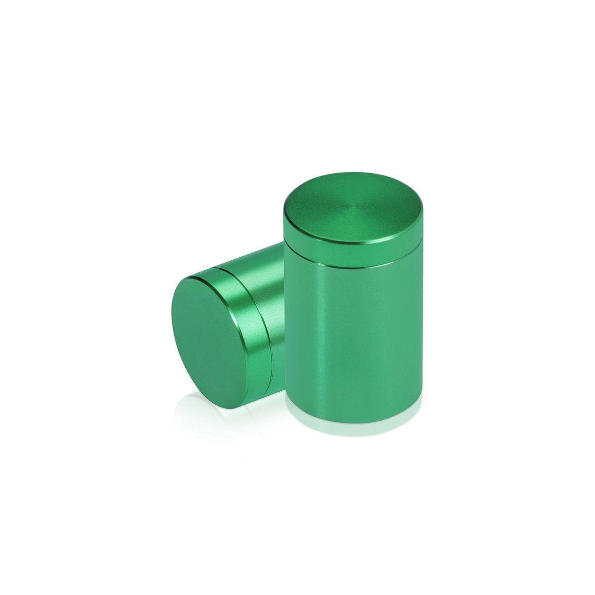 3/4'' Diameter X 1'' Barrel Length, Affordable Aluminum Standoffs, Green Anodized Finish Easy Fasten Standoff (For Inside / Outside use) [Required Material Hole Size: 7/16'']