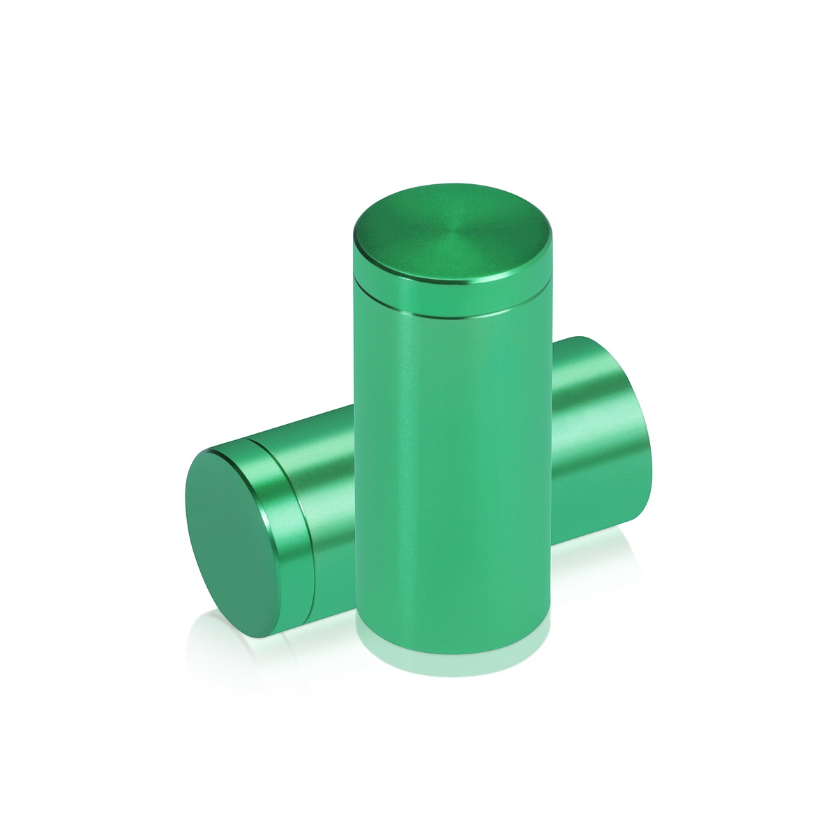 3/4'' Diameter X 1-1/2'' Barrel Length, Affordable Aluminum Standoffs, Green Anodized Finish Easy Fasten Standoff (For Inside / Outside use) [Required Material Hole Size: 7/16'']