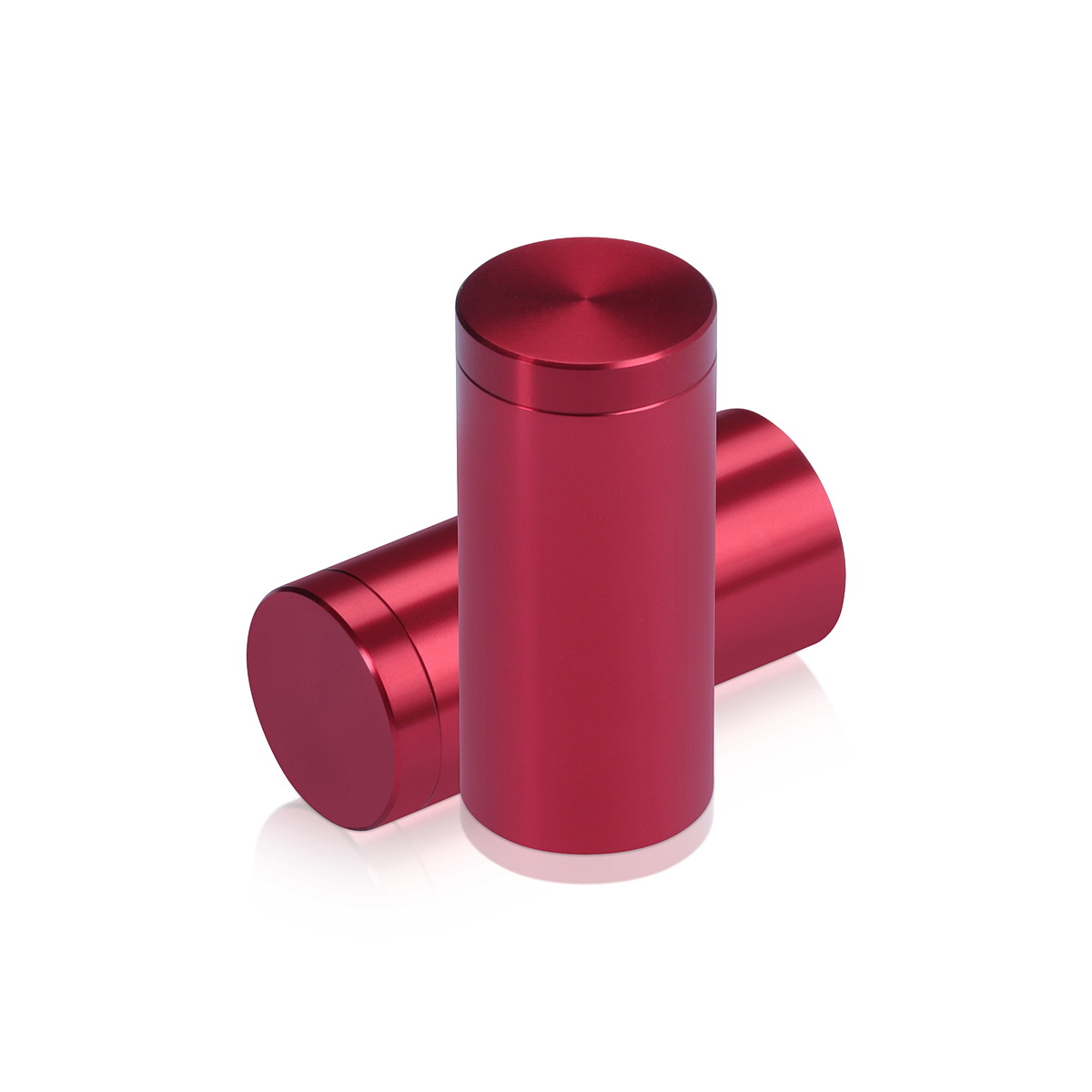 3/4'' Diameter X 1-1/2'' Barrel Length, Affordable Aluminum Standoffs, Cherry Red Anodized Finish Easy Fasten Standoff (For Inside / Outside use) [Required Material Hole Size: 7/16'']
