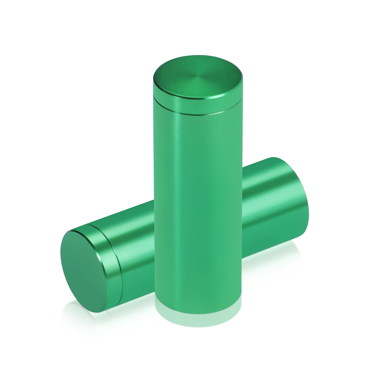3/4'' Diameter X 2'' Barrel Length, Affordable Aluminum Standoffs, Green Anodized Finish Easy Fasten Standoff (For Inside / Outside use) [Required Material Hole Size: 7/16'']