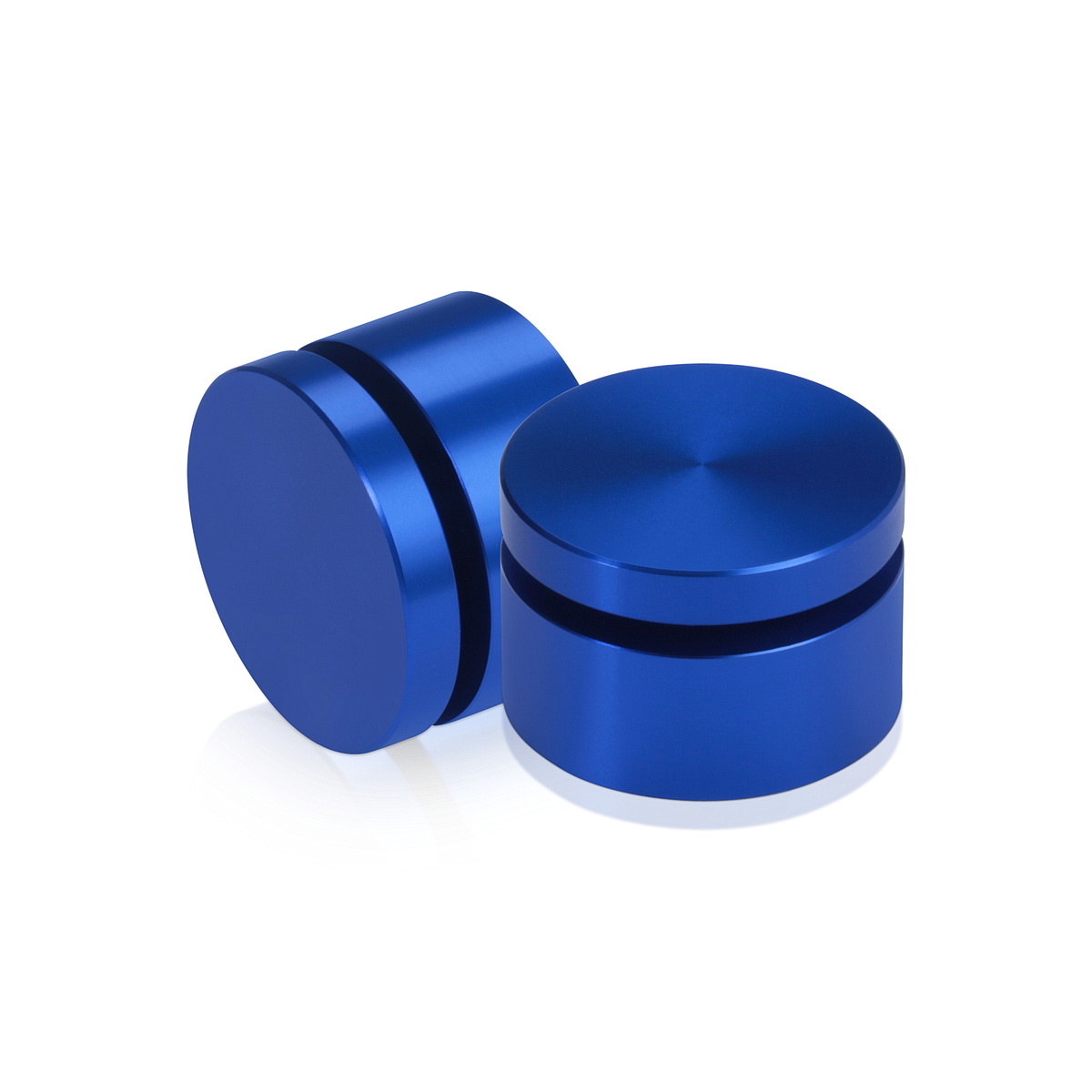 1-1/4'' Diameter X 1/2'' Barrel Length, Affordable Aluminum Standoffs, Blue Anodized Finish Easy Fasten Standoff (For Inside / Outside use) [Required Material Hole Size: 7/16'']