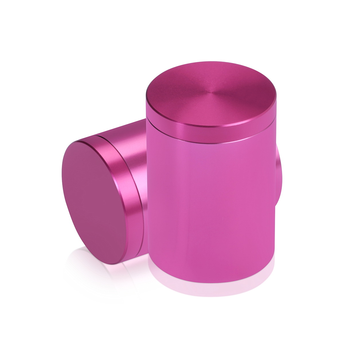1-1/4'' Diameter X 1-1/2'' Barrel Length, Affordable Aluminum Standoffs, Rosy Pink Anodized Finish Easy Fasten Standoff (For Inside / Outside use) [Required Material Hole Size: 7/16'']