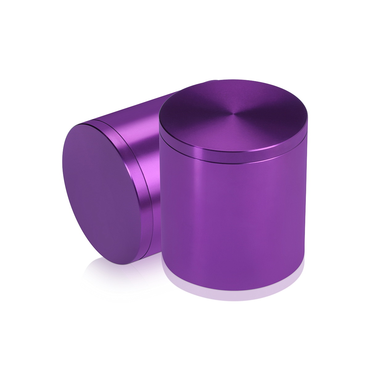 2'' Diameter X 2'' Barrel Length, Affordable Aluminum Standoffs, Purple Anodized Finish Easy Fasten Standoff (For Inside / Outside use) [Required Material Hole Size: 7/16'']