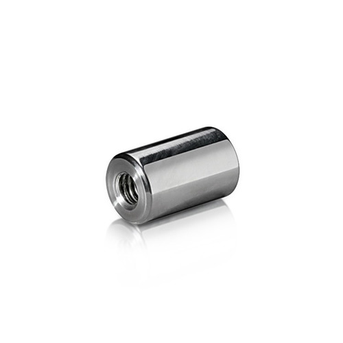 10-24 Threaded Barrels Diameter: 5/8'', Length: 1'',  Polished Finish Grade 304 [Required Material Hole Size: 7/32'']