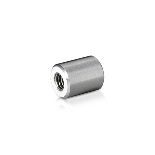 10-24 Threaded Barrels Diameter: 5/8'', Length: 3/4'', Satin Brushed Stainless Steel Grade 304 [Required Material Hole Size: 7/32'']