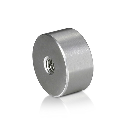 5/16-18 Threaded Barrels Diameter: 1 1/4'', Length: 5/8'', Brushed Satin Finish Grade 304 [Required Material Hole Size: 3/8'' ]