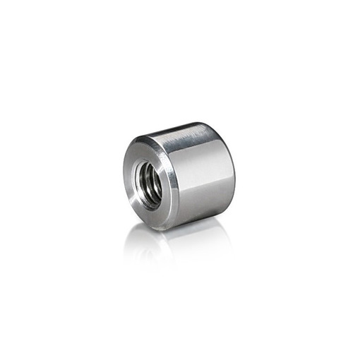 10-24 Threaded Barrels Diameter: 5/8'', Length: 1/2'', Polished Finish Grade 304 [Required Material Hole Size: 7/32'']
