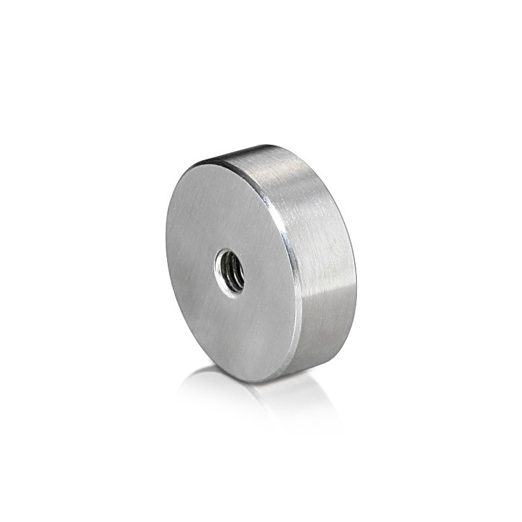 5/16-18 Threaded Barrels Diameter: 1 1/2'', Length: 1/2'', Brushed Satin Finish Grade 304