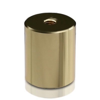 5/16-18 Threaded Barrels Diameter: 1 1/4'', Length: 1 1/2'', Gold Anodized [Required Material Hole Size: 3/8'' ]