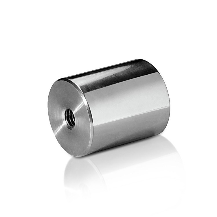 5/16-18 Threaded Barrels Diameter: 1 1/4'', Length: 1 1/2'', Polished Finish Grade 304 [Required Material Hole Size: 3/8'' ]