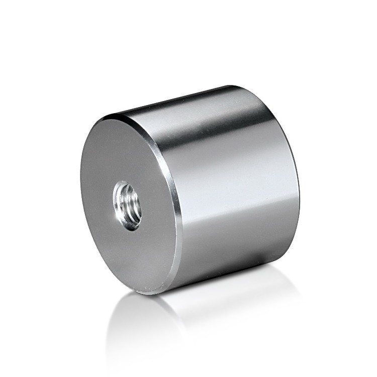 5/16-18 Threaded Barrels Diameter: 1 1/4'', Length: 1'', Clear Anodized [Required Material Hole Size: 3/8'' ]