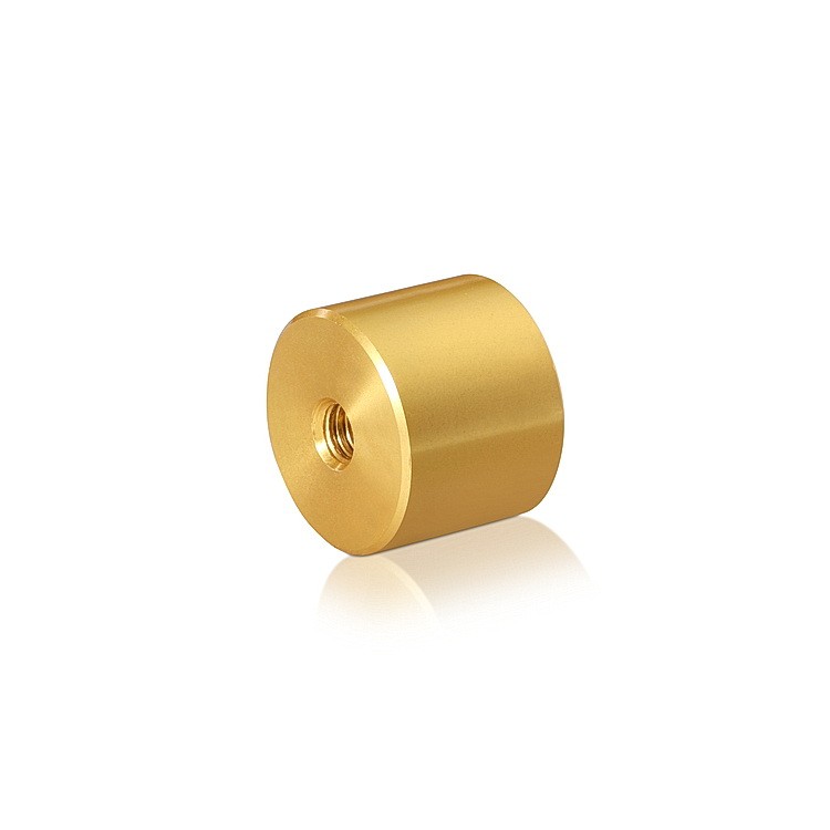 5/16-18 Threaded Barrels Diameter: 1 1/4'', Length: 1'', Gold Anodized [Required Material Hole Size: 3/8'' ]