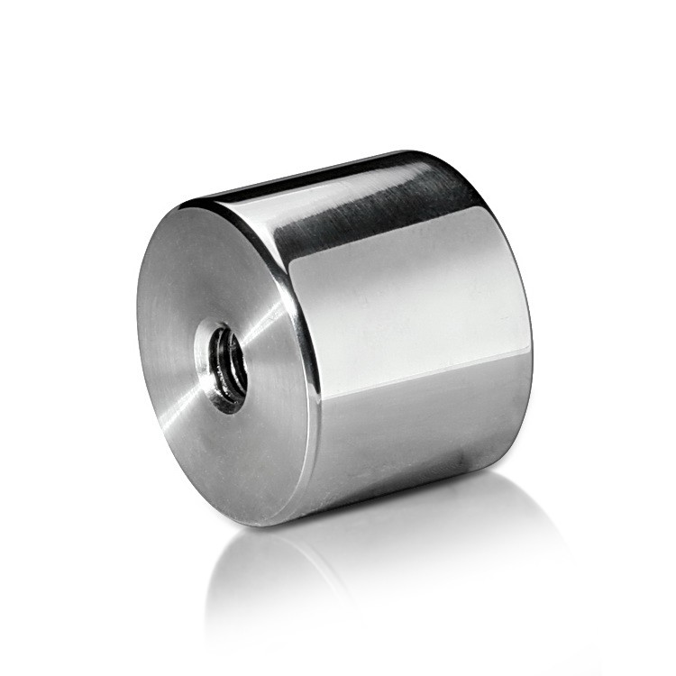 5/16-18 Threaded Barrels Diameter: 1 1/4'', Length: 1'', Polished Finish Grade 304 [Required Material Hole Size: 3/8'' ]