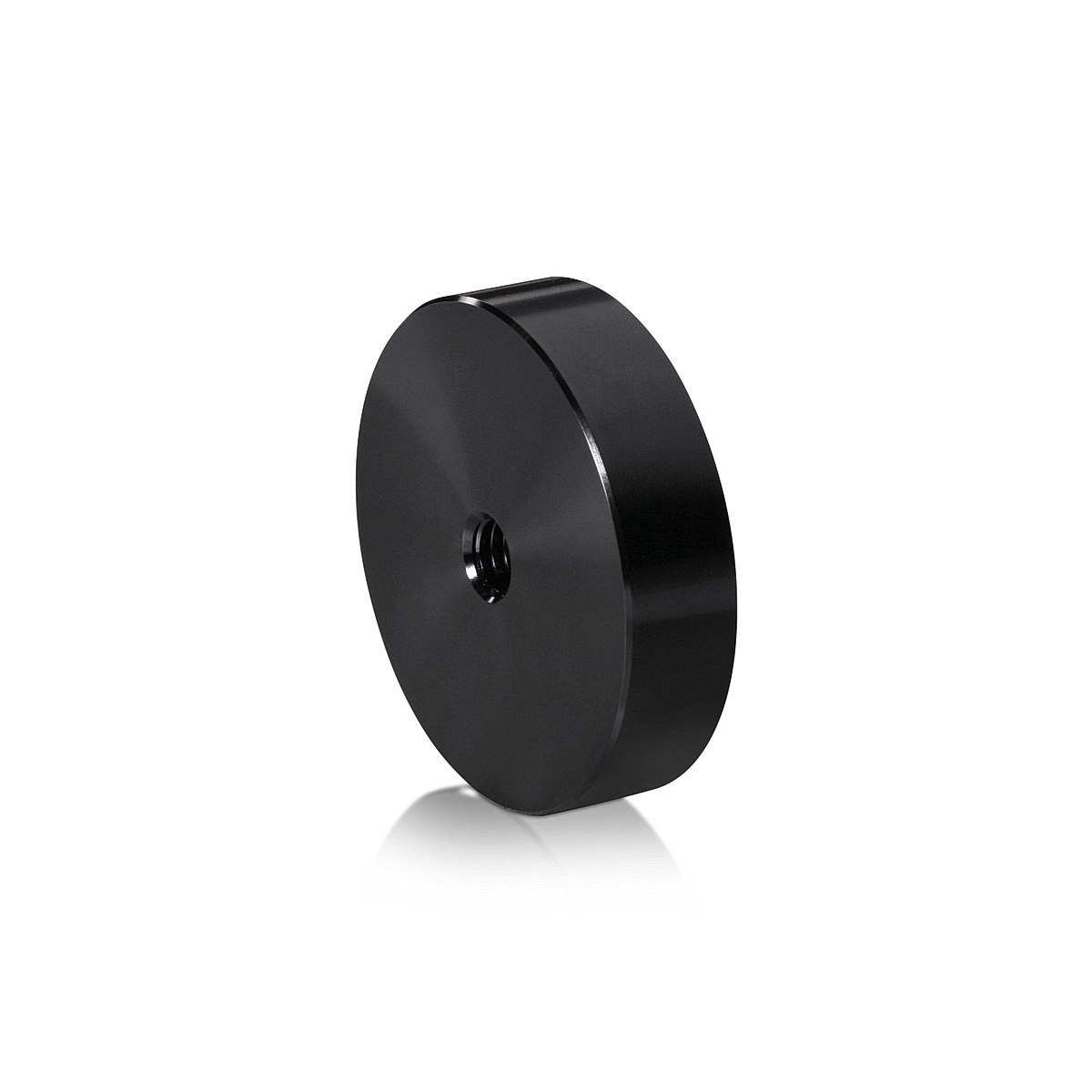 5/16-18 Threaded Barrels Diameter: 2'', Length: 1/2'', Black Anodized [Required Material Hole Size: 3/8'' ]