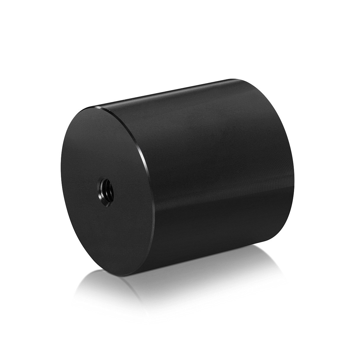 5/16-18 Threaded Barrels Diameter: 2'', Length: 2'', Black Anodized [Required Material Hole Size: 3/8'' ]