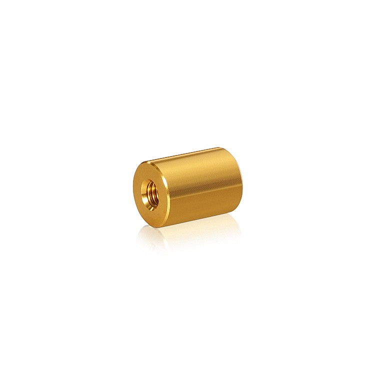 5/16-18 Threaded Barrels Diameter: 3/4'', Length: 1'', Gold Anodized [Required Material Hole Size: 3/8'' ]