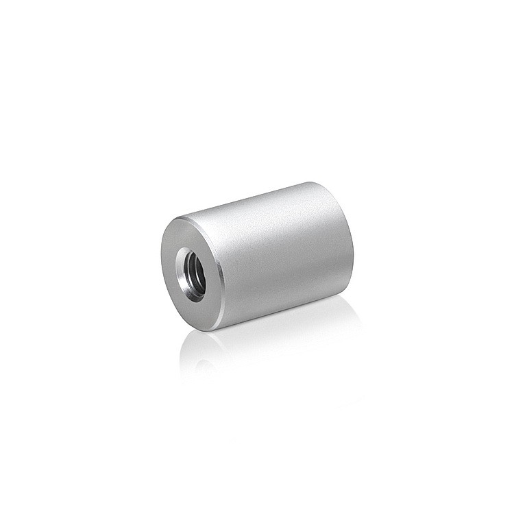 5/16-18 Threaded Barrels Diameter: 3/4'', Length: 3/4'',  Clear Anodized Aluminum Finish [Required Material Hole Size: 3/8'' ]