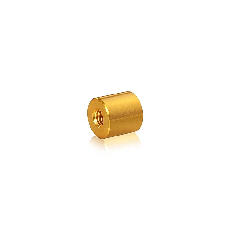 5/16-18 Threaded Barrels Diameter: 3/4'', Length: 3/4'',  Gold Anodized Aluminum Finish [Required Material Hole Size: 3/8'' ]