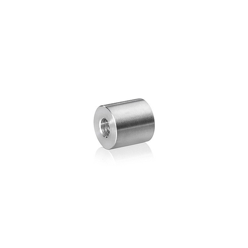 10-24 Threaded Barrels Diameter: 3/4'', Length: 3/4'', Polished Stainless Steel Finish Grade 304 [Required Material Hole Size: 7/32'']