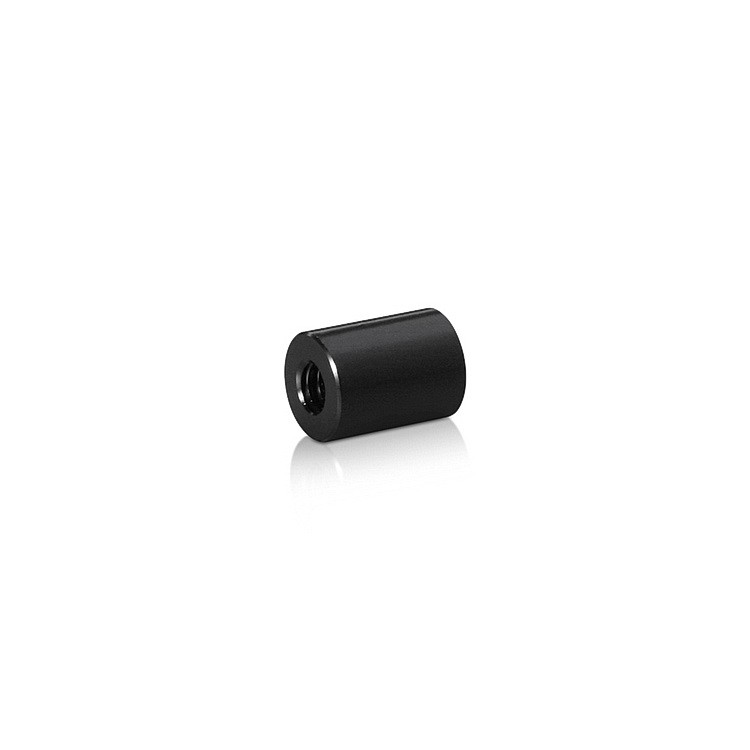 10-24 Threaded Barrels Diameter: 3/8'', Length: 1/2'', Black Anodized Aluminum [Required Material Hole Size: 7/32'' ]