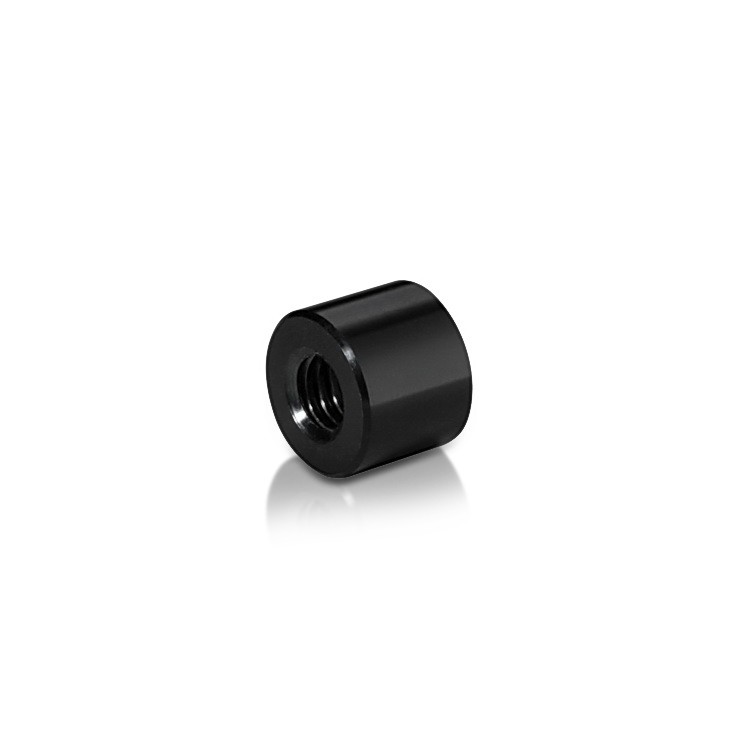 10-24 Threaded Barrels Diameter: 5/8'', Length: 1/2'', Black Anodized [Required Material Hole Size: 7/32'']