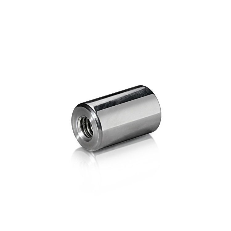 5/16-18 Threaded Barrels Diameter: 5/8'', Length: 1'',  Polished Finish Grade 304 [Required Material Hole Size: 3/8'' ]