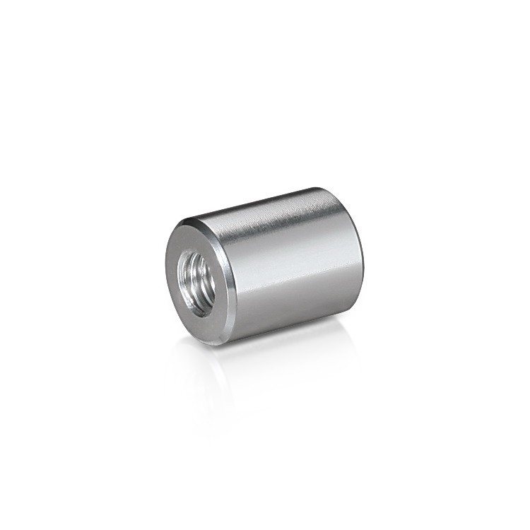 10-24 Threaded Barrels Diameter: 5/8'', Length: 3/4'', Clear Anodized [Required Material Hole Size: 7/32'']