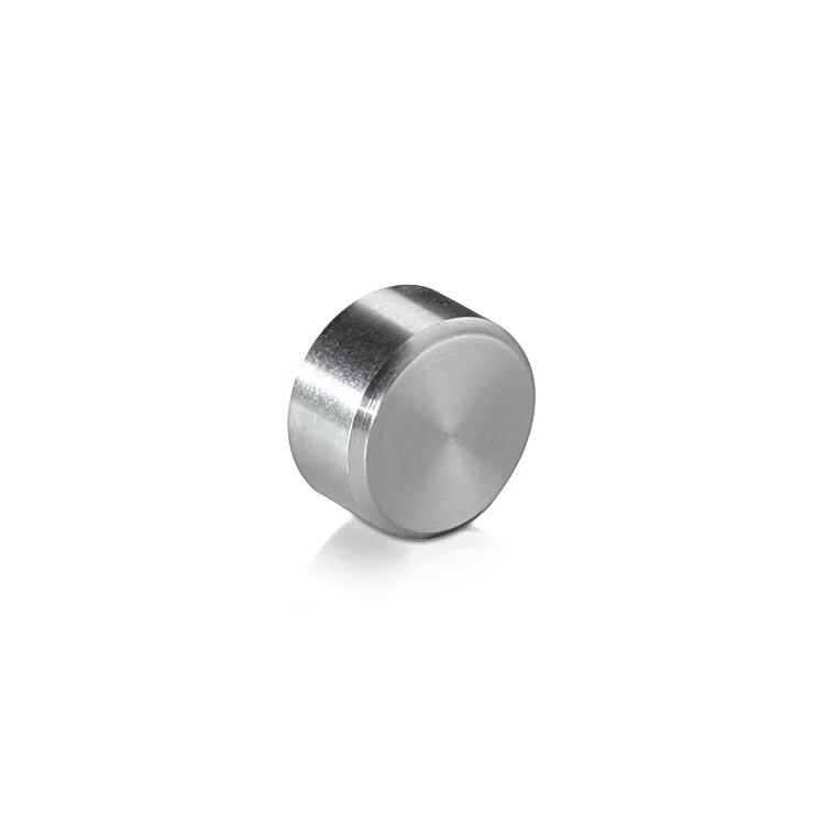 10-24 Threaded Caps Diameter: 5/8'', Height: 5/16'', Brushed Satin Stainless Steel Grade 304 [Required Material Hole Size: 7/32'']