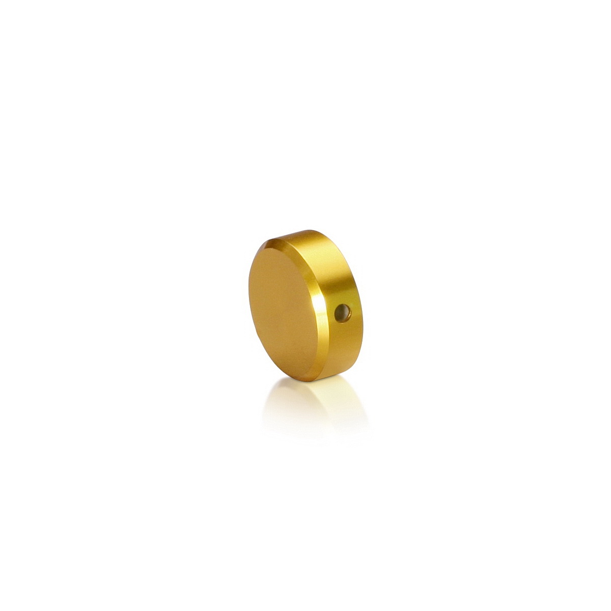5/16-18 Threaded Locking Caps Diameter: 3/4'', Height: 3/8'', Gold Anodized Aluminum [Required Material Hole Size: 3/8'']