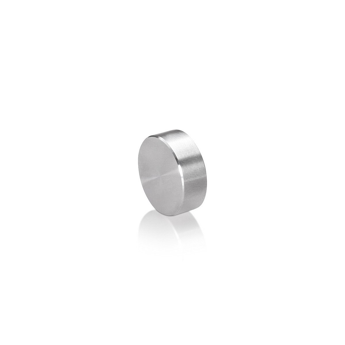 1/4-20 Threaded Caps Diameter: 3/4'', Height: 1/4'', Brushed Satin Stainless Steel Grade 304 [Required Material Hole Size: 5/16'']
