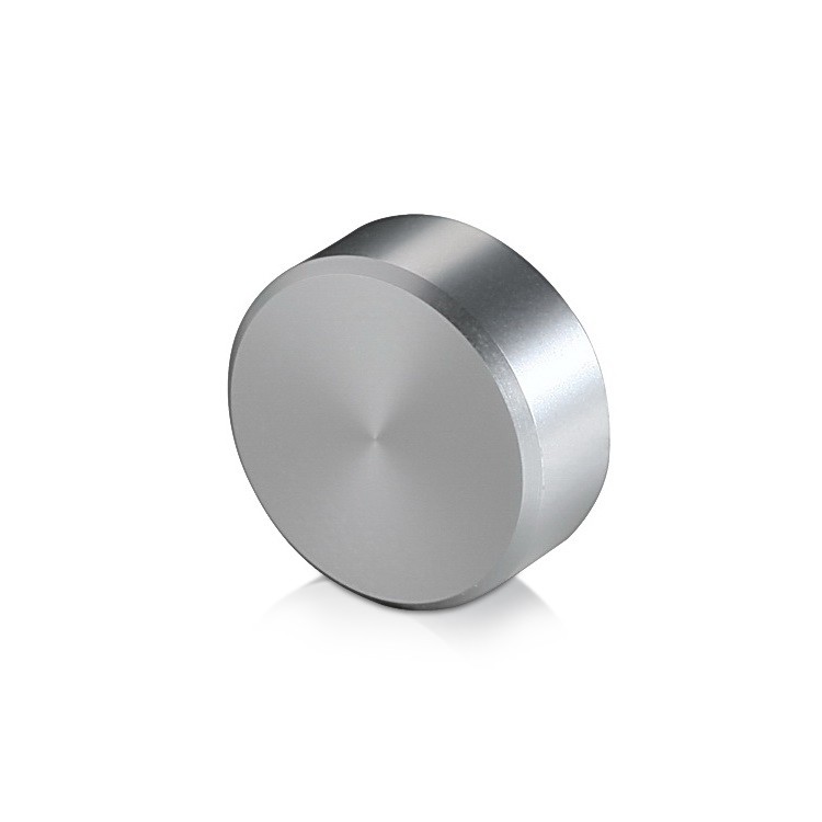 5/16-18 Threaded Caps Diameter: 1'', Height: 3/8'', Deep Threaded 0.31'' Chamfer 0.03'' Finish Clear Anodized Aluminum