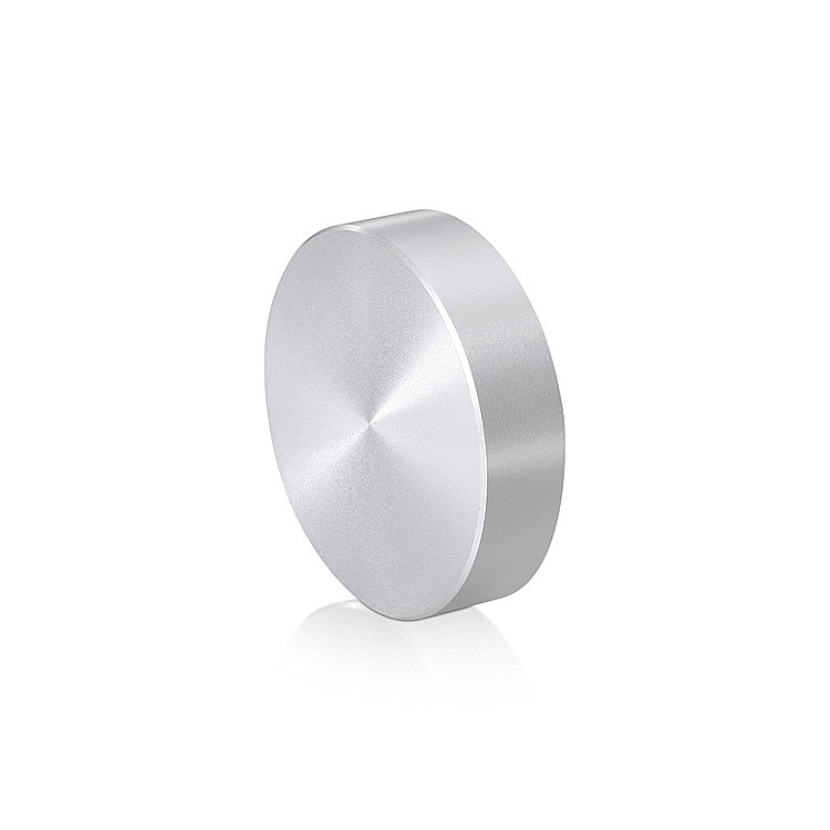5/16-18 Threaded Caps Diameter: 2'', Height: 1/2'', Clear Anodized Aluminum [Required Material Hole Size: 3/8'']