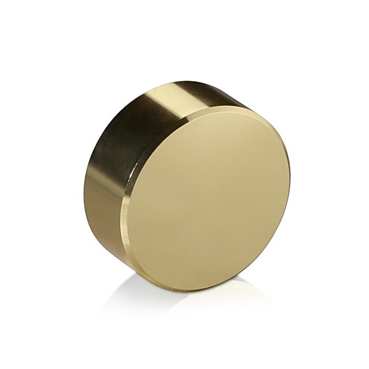 5/16-18 Threaded Caps Diameter: 1 1/4'', Height 1/2'', Gold Anodized Aluminum [Required Material Hole Size: 3/8'']