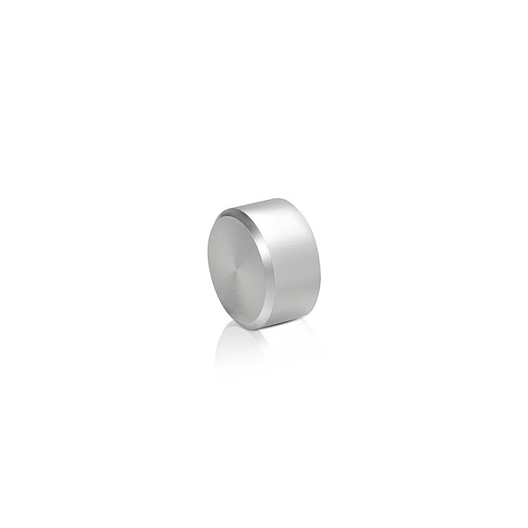 5/16-18 Threaded Caps Diameter: 3/4'', Height: 3/8'', Clear Anodized Aluminum [Required Material Hole Size: 3/8'']