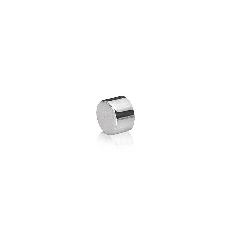 10-24 Threaded Caps Diameter: 3/8'', Height: 1/4'', Polished Stainless Steel Grade 304 [Required Material Hole Size: 7/32'']
